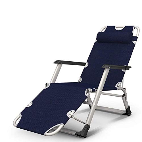 FZYE Bequemes Sofa, Schwerelosigkeit, Terrassenliege, Klappstuhl, Outdoor, Strand, Rasen, Camping, tragbarer Liegestuhl mit Nackenkissen, Unterstützung 200 kg (Farbe: mit Polster) von FZYE