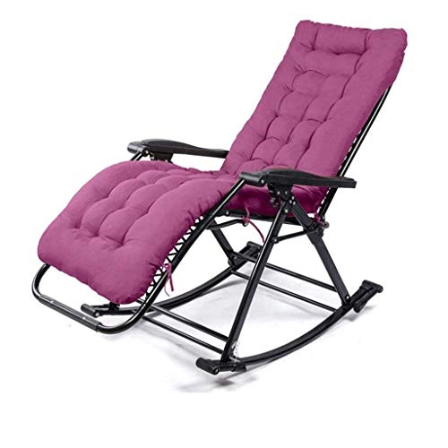 FZYE Liegestuhl, multifunktional, tragbar, zusammenklappbar, Sonnenliege, Schaukelstuhl, zusammenklappbar, Mittagspause, Loungesessel, fauler Stuhl, Outdoor, Büro, Perlen-Wattepad von FZYE