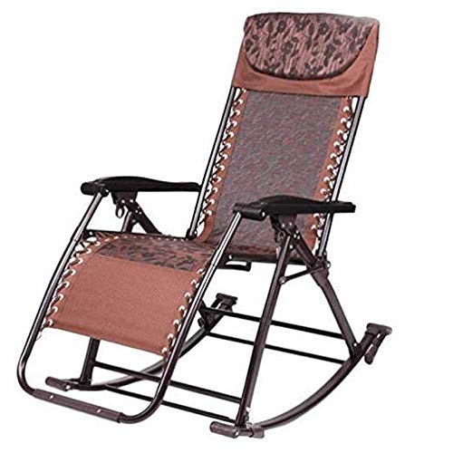 FZYE Schaukelliege Klappsessel für Außen Büro Strand Garten Gravitations- Terrasse mit Kissenstütze Braun FZYE Schaukelliege Klappsessel für Außen Büro Strand Garten Gravitations- Terrasse mit Kissenstütze Braun von FZYE