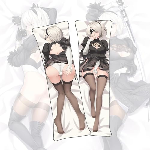 FZYUYU-Anime Körperkissen NieR: Automata 2B Dakimakura Körperkissen Anime Doppelseitiger Druck Kissenbezug Langer Kissenbezug-2b-c,50x160cm-Peach Skin FZYUYU-Anime Körperkissen NieR: Automata 2B Dakimakura Körperkissen Anime Doppelseitiger Druck Kissenbezug Langer Kissenbezug-2b-c,50x160cm-Peach Skin von FZYUYU