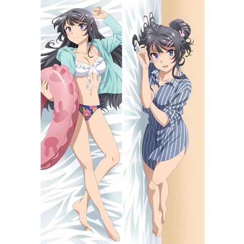 FZYUYU-Rascal Does Not Dream of Bunny Girl Senpai Body Pillowcase Anime Pillow Cover 20x59inch Double-Side Manga Anime Cosplay Pillow Cushion Cover Home Room Decor Peach Skin, Sakurajima M-150x50cm FZYUYU-Rascal Does Not Dream of Bunny Girl Senpai Body Pillowcase Anime Pillow Cover 20x59inch Double-Side Manga Anime Cosplay Pillow Cushion Cover Home Room Decor Peach Skin, Sakurajima M-150x50cm von FZYUYU