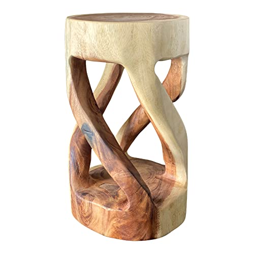 FaHome Runder Holzhocker aus massivem Suarholz, 50x28x28cm - Handgefertigter Beistelltisch, Gedrehter Couchtisch FaHome Runder Holzhocker aus massivem Suarholz, 50x28x28cm - Handgefertigter Beistelltisch, Gedrehter Couchtisch von FaHome