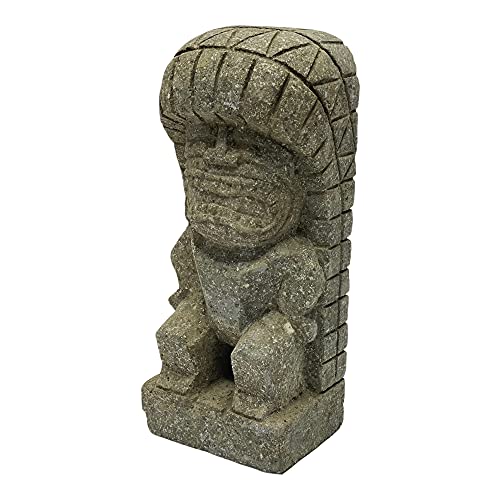 Hawaii Tiki Skulptur Stein „Ku“ ca. 30 cm Figur – Gott des Krieges Statue Massiv von FaHome