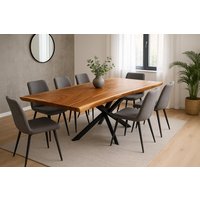 Massivholz Esstisch Natur Baumkante - Holz Tisch Massiv Suarholz Einzelstücke Tischplatte Massivholz Esstisch Natur Baumkante - Holz Tisch Massiv Suarholz Einzelstücke Tischplatte von FaHomeShop