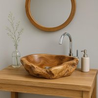 Wurzelholz Waschbecken - Badezimmer Handgefertigt Natürliche Akzente Teakholz Wurzel Verschiedene Größen Wurzelholz Waschbecken - Badezimmer Handgefertigt Natürliche Akzente Teakholz Wurzel Verschiedene Größen von FaHomeShop
