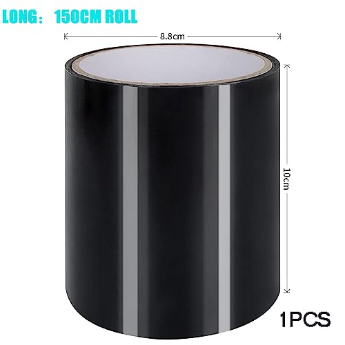 FaJoek PVC Unterwasser Klebeband Pool Teich, 10cm*1.5m Reparatur-Klebeband Starkes Wasserdichtes, Isolierband Schwarz, Bitumenband, Selbstklebend Reperaturband (Schwarz) von FaJoek