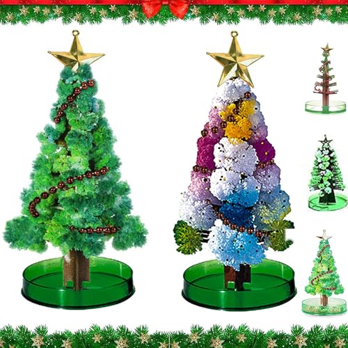 Magischer Wachsender Baum FaJoek 2 Stück Magischer Weihnachtsbaum, Weihnachtskristall-Papierbaum-Spielzeug - Magischer wachsender Baum wachsende Weihnachtsverzierungen von FaJoek