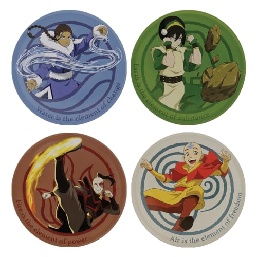 Avatar the Last Airbender Untersetzer, geprägt, Metall, 4 Stück von FaNaTtik