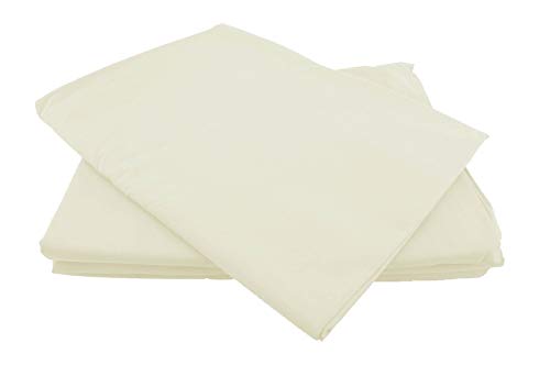 Betttücher ohne Gummizug Baumwolle viele Farben und Größen Bettlaken Betttuch Haustuch (150x240cm, cremeweiß) von Faal
