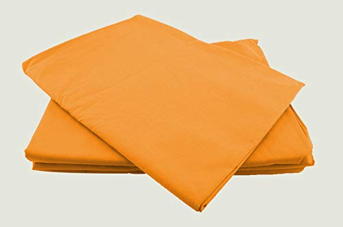 Betttücher ohne Gummizug Baumwolle viele Farben und Größen Bettlaken Betttuch Haustuch (150x240cm, orange) von Faal