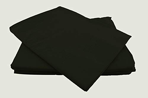 Betttücher ohne Gummizug Baumwolle viele Farben und Größen Bettlaken Betttuch Haustuch (210x240cm, schwarz) von Faal