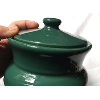 Grüne Keksdose, Keramik-Keksdose, Dunkelgrünes Glas, Keramikdose, Küchenkeramik, Longaberger von FabFinds42