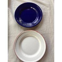 Metallplatte, Blaue Emailleplatte, Emaillegeschirrplatte, Weiße Weißblechplatte, Countryplatte, Retroplatte, Emaillemetallplatte, Weißblech Metallplatte, Blaue Emailleplatte, Emaillegeschirrplatte, Weiße Weißblechplatte, Countryplatte, Retroplatte, Emaillemetallplatte, Weißblech von FabFinds42