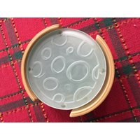 Moderner Untersetzer, Klarer Abstrakter Eleganter Glasuntersetzer, Kunst-Untersetzer, Moderne Barware, Getränkeuntersetzer, Schicker Untersetzer von FabFinds42