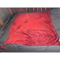 Rote Tischdecke, Samt Hippie Fransen Boho Rost Rote Indien Tischdecke von FabFinds42