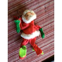 Weihnachtsmann Figur, Filz Weihnachtsmann, Santa Art, Anna Lee, Flexible Urlaub Dekor, Puppe, Kleine Weihnachtsdekor, Weihnachtspuppe, Dekor von FabFinds42