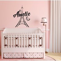 Personalisiertes Eiffelturm Kinderzimmer Wandtattoo, Paris Thema Dekor 067 Personalisiertes Eiffelturm Kinderzimmer Wandtattoo, Paris Thema Dekor 067 von FabWallDecals