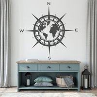 Kompass Weltkarte Vinyl Wandtattoo Abenteurer Home Decor C085 Kompass Weltkarte Vinyl Wandtattoo Abenteurer Home Decor C085 von FabWallDecals