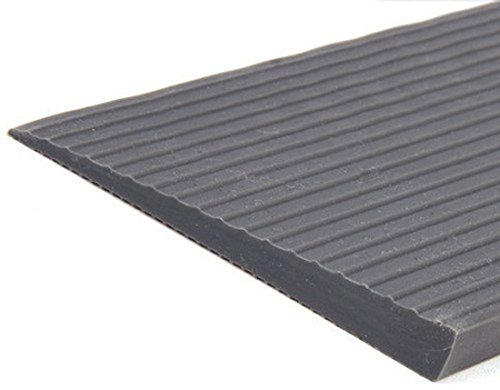 FabaCare Schwellenrampe Gummi, Rampe für Türschwellen, grau, Türschwellenrampe, Rollstuhlrampe, 28 mm x 200 mm x 1000 mm, Schwellenhöhe 2,8 cm von FabaCare