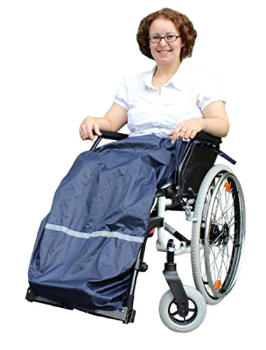 FabaCare Thermoschürze für Rollstuhl, Beinschutzdecke, Rollstuhlschürze, Polar-Fleece, Reflektorstreifen, Wetterfest von FabaCare