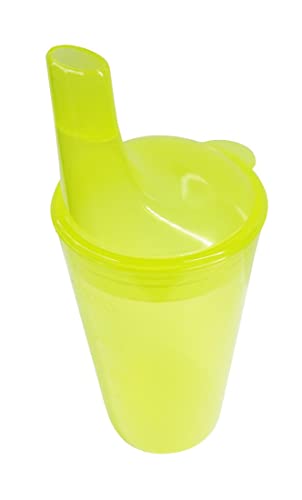 FabaCare Trinkbecher mit zwei Deckeln, Schnabeltasse, Becher für Senioren, Easy To Clean Spezialversiegelung, Gelb von FabaCare