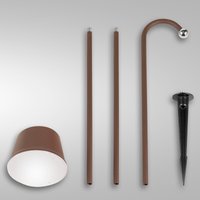 Fabas Luce Armanda LED Akkuleuchten-Set mit Erdspieß rostbraun von Fabas Luce
