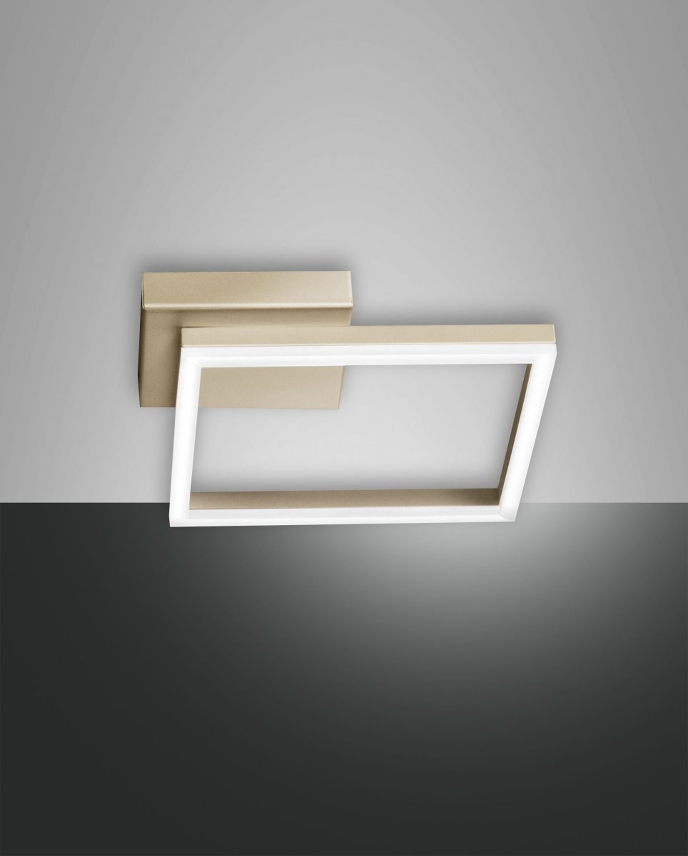 Fabas Luce Bard LED Deckenleuchte modern 22W 1980lm 270x270mm gold edelmatt von Fabas Luce