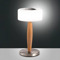 Fabas Luce Elea LED Tischleuchte Eichenholz / Nickel satiniert Fabas Luce Elea LED Tischleuchte Eichenholz / Nickel satiniert von Fabas Luce