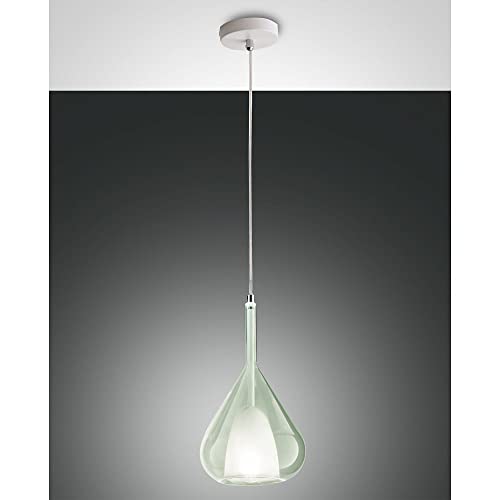 Pendelleuchte LILA, E27, 1-flammig, IP20, transparent, grün von Fabas Luce