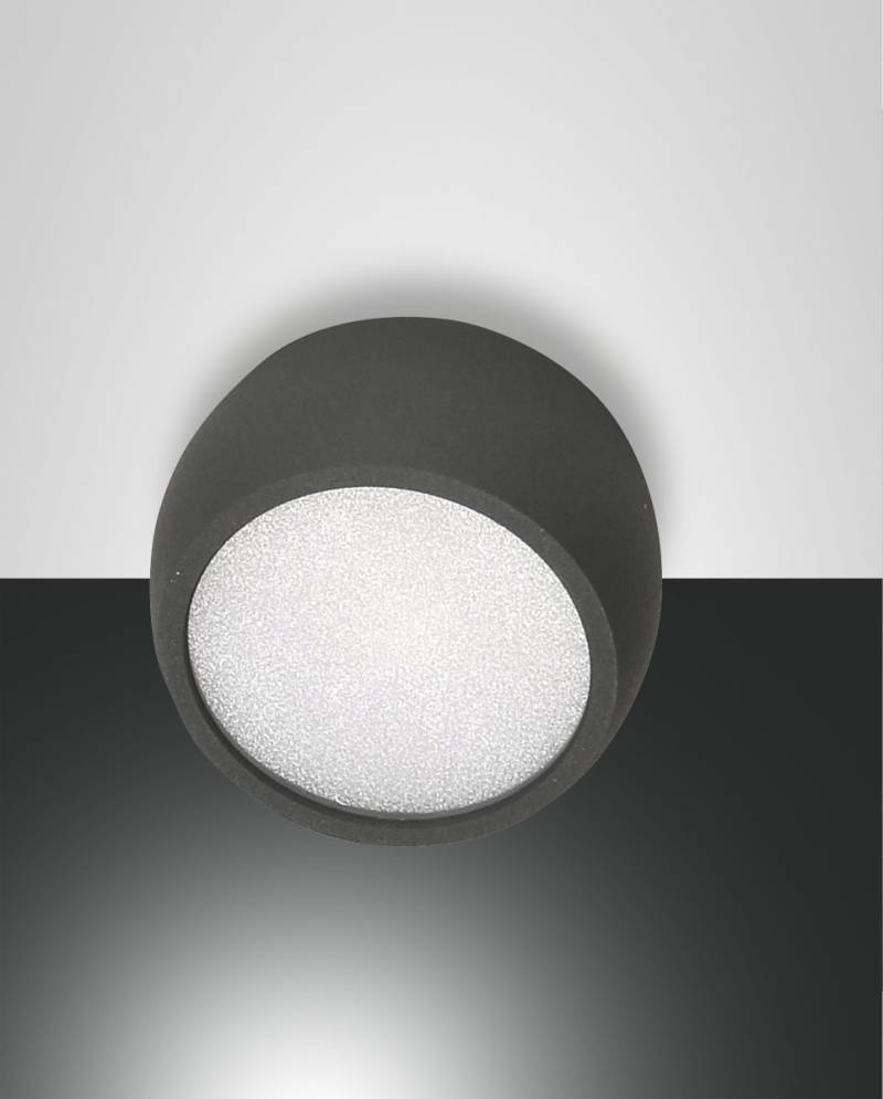 LED Aufbauleuchte anthrazit Fabas Luce Vasto 80mm 630lm 3000K von Fabas Luce