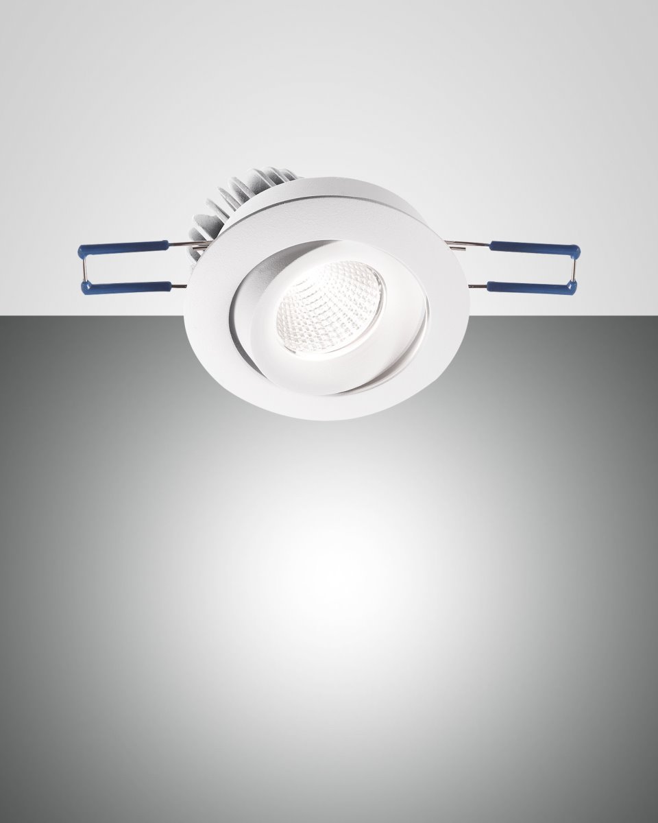 LED Einbaustrahler weiß Fabas Luce Sigma 800lm 3000K schwenkbar rund von Fabas Luce