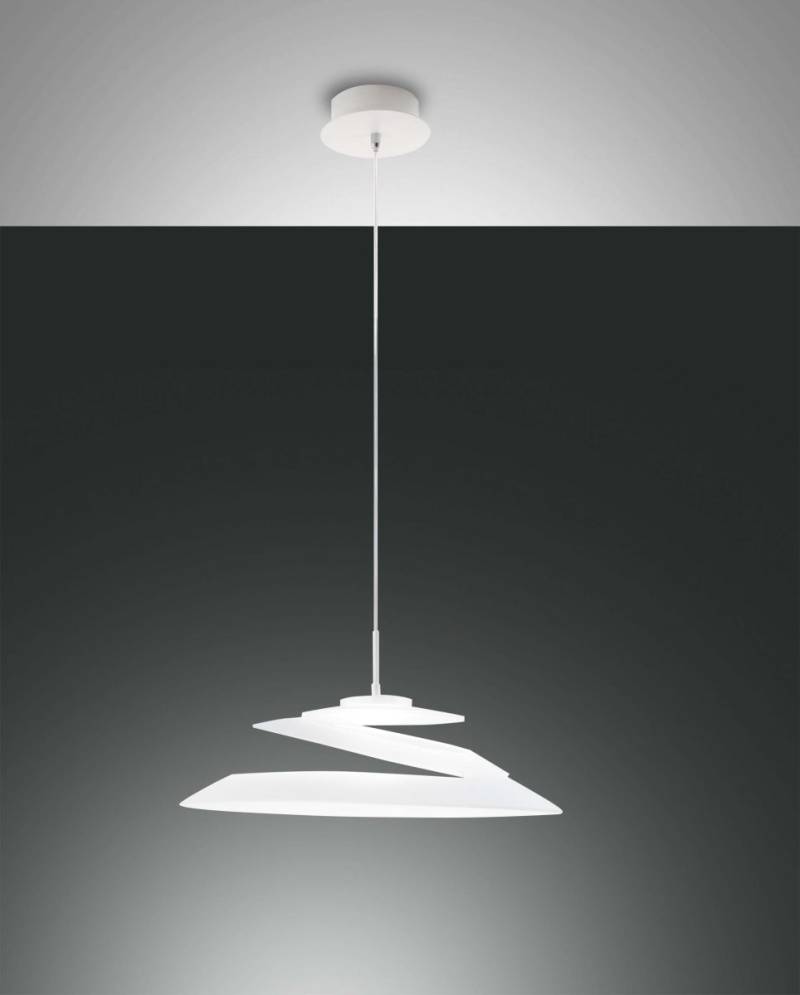 LED Hängelampe weiß Fabas Luce Aragon 1620lm 3000K dimmbar 530mm von Fabas Luce