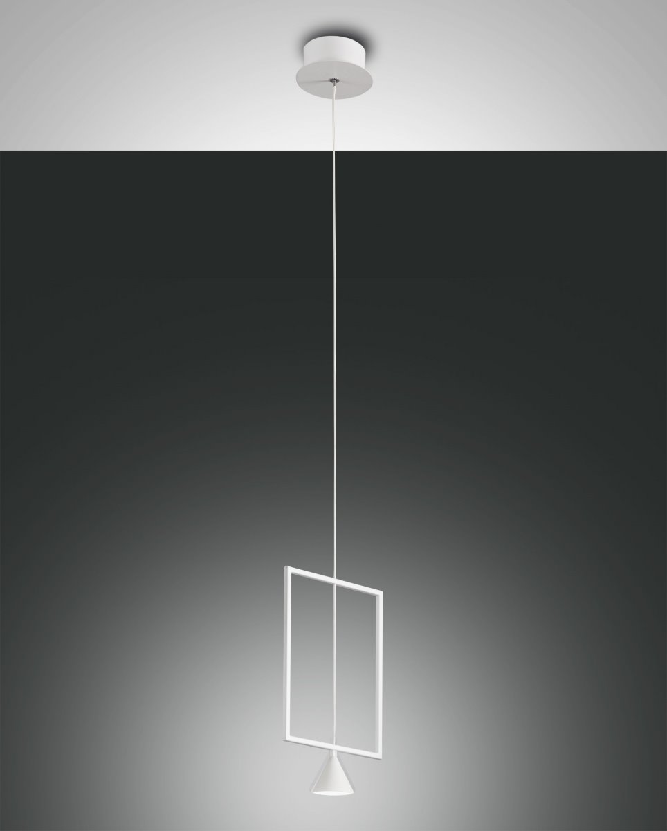 LED Hängelampe weiß Fabas Luce Sirio 720lm 1-flg. eckig von Fabas Luce