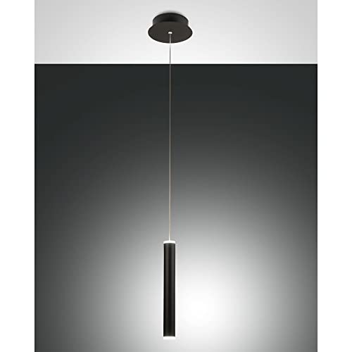 LED Pendelleuchte PRADO, 6,5W, 3000K, 720lm, IP20, schwarz von Fabas Luce