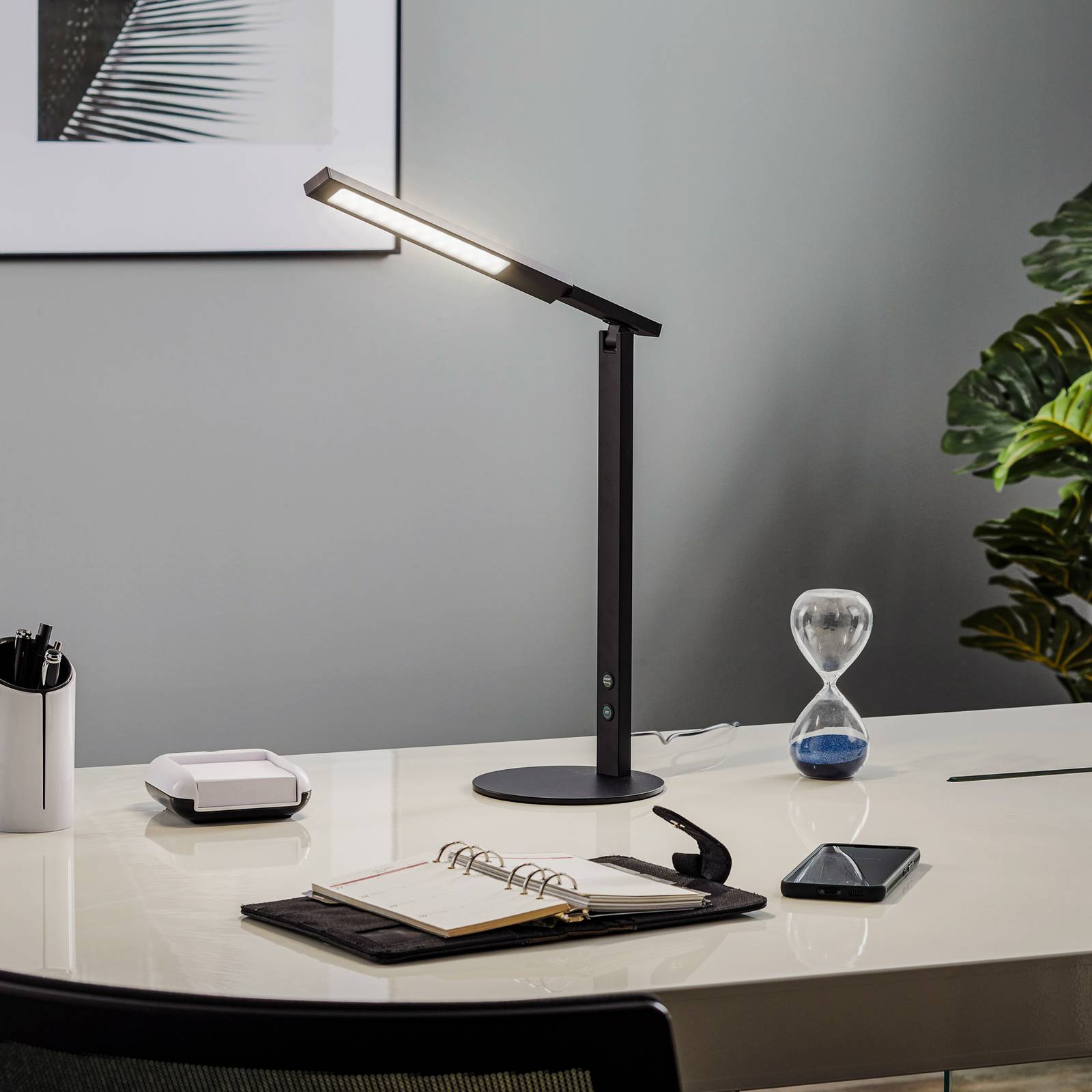 LED-Schreibtischleuchte Ideal mit Dimmer, schwarz von Fabas Luce