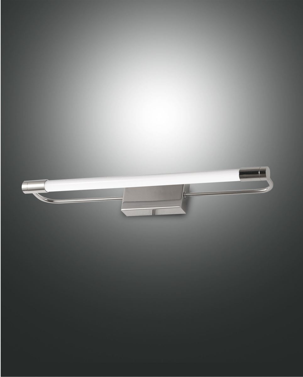 LED Spiegellampe chrom satiniert Fabas Luce Rapallo 1100lm IP44 von Fabas Luce