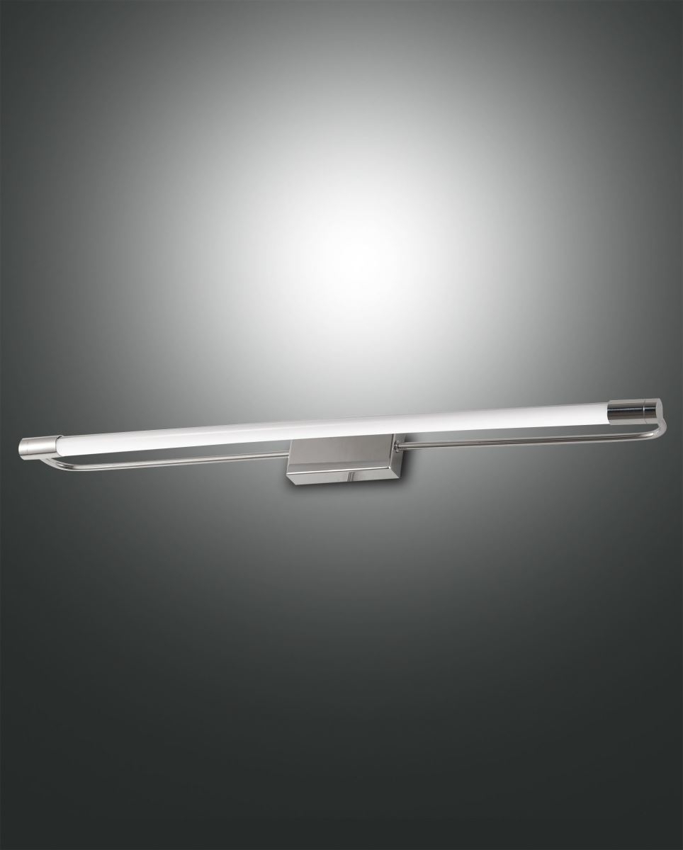 LED Spiegellampe chrom satiniert Fabas Luce Rapallo 1470lm IP44 von Fabas Luce