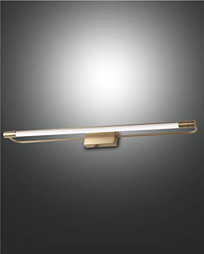 LED Wandleuchte RAPALLO, 1x 14W, 3000K, 1470lm, IP44, Messing satiniert von Fabas Luce