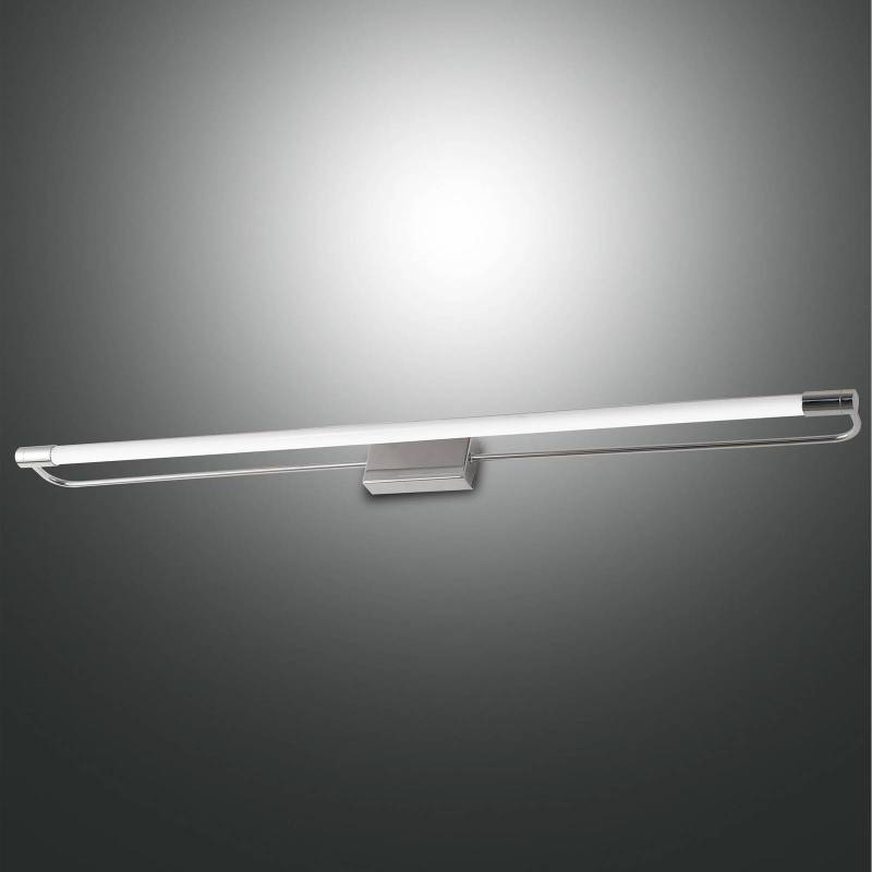 LED-Wandleuchte Rapallo, chrom, IP44, 80 cm von Fabas Luce