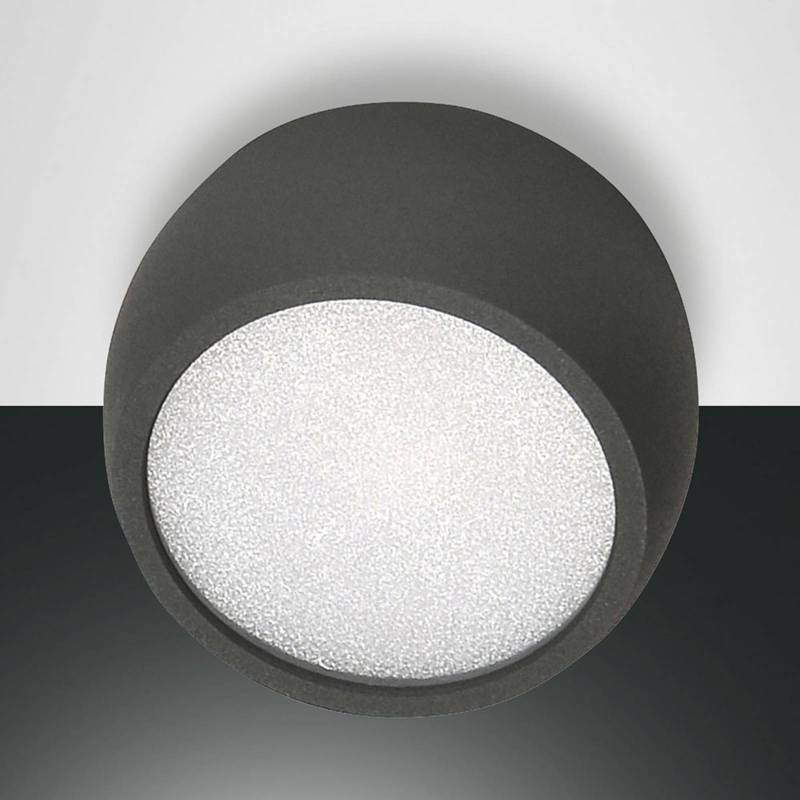 Rundes LED-Downlight Vasto, anthrazit von Fabas Luce
