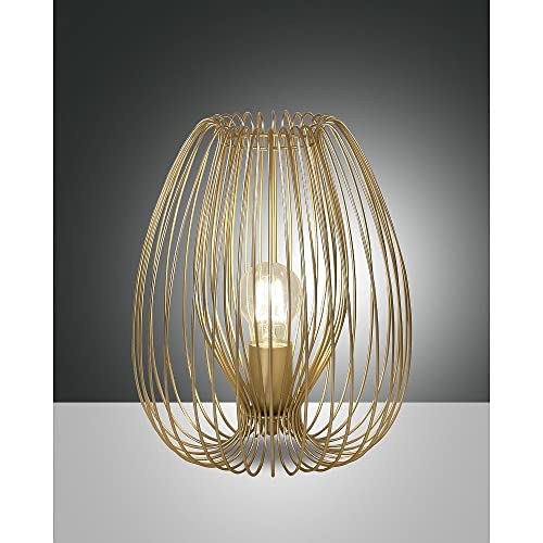 Tischleuchte CAMP, Ø25cm, E27, IP20, gold edelmatt von Fabas Luce