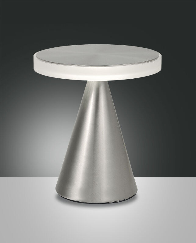 dimmbare Design-LED Tischleuchte Neutra nickel satiniert big dimmbare Design-LED Tischleuchte Neutra nickel satiniert big von Fabas Luce