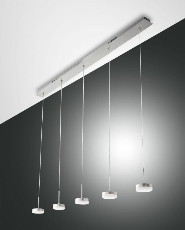 moderne 5fach LED Pendelleuchte Dunk von Fabas Luce