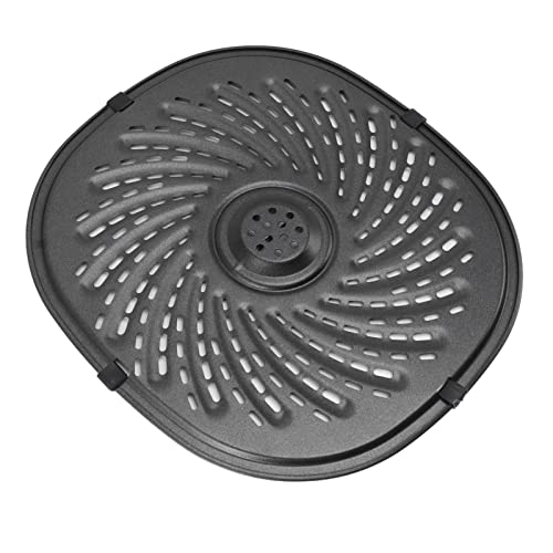 Ersatz Grillpfanne für Heißluftfritteuse, Crisper Plattenschale aus Edelstahl, Heißluftfritteuse Gestell, Ersatzteile für Heißluftfritteuse, Antihaftbeschichtet, Spülmaschinenfest von Fabater