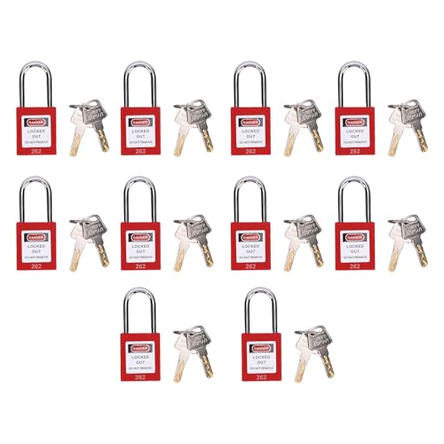 Fabater 10 Pack Lockout-Tagout-Schlösser, Sicherheits Vorhänge Schloss, Sicherheits Schlösser mit Schlüsseln für Ausschließende Tag-Out-Stationen Und-Geräte von Fabater