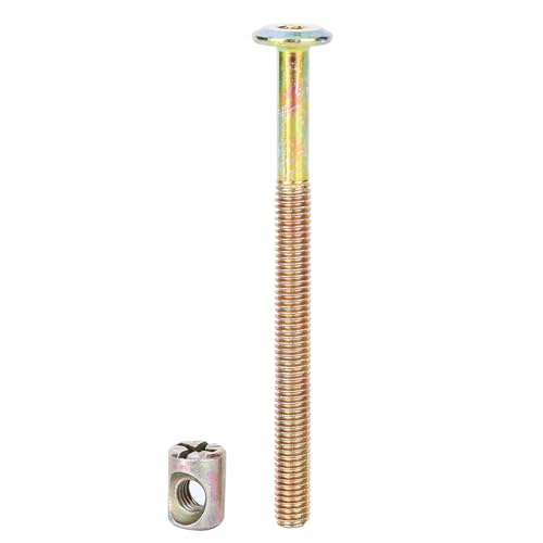 Fabater 10 Qualitätsstücke M6 Kohlestahlmöbel und Würfel Kit für Feste Befestigung, Geeignet für Projekte Zum Zusammenbau von Holzmöbeln und Bauarbeiten (90mm) von Fabater