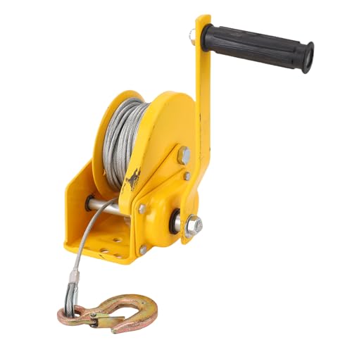 Fabater 1200 lbs Handwinde, 2-Wege-Selbstsperrende manuelle Kurbelwinde mit 16,4 ft Seil und Haken, Hochleistungs-Abschleppwinden für Boote, Fabater 1200 lbs Handwinde, 2-Wege-Selbstsperrende manuelle Kurbelwinde mit 16,4 ft Seil und Haken, Hochleistungs-Abschleppwinden für Boote, von Fabater