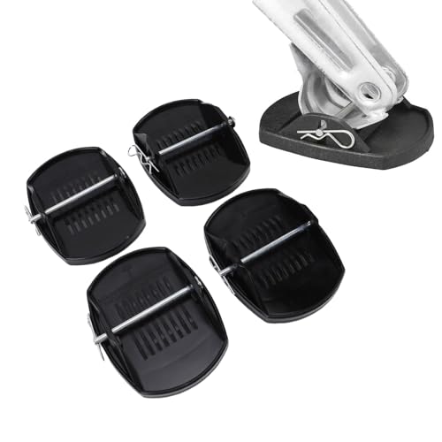 Fabater 4er-Packung RV-Wagenheber-Pads, robuste Anti-Sink-Stützpads mit Sicherungsstiften zum Parken von Wohnwagen-Campingfahrzeugen, verhindert das Einsinken in weichem (BLACK) von Fabater