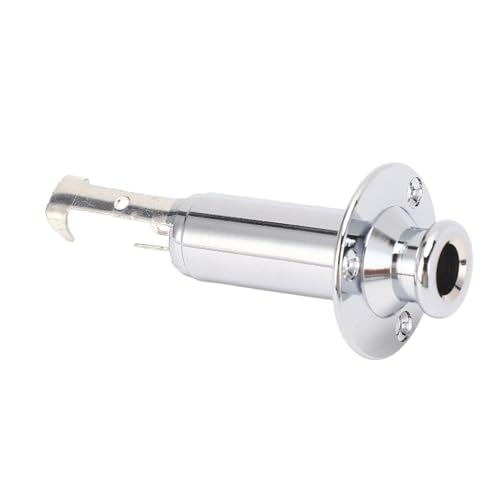 Fabater 6,35 Mm Endpin-Klinkenbuchse, Metallrahmen-Akustikgitarren-Klinkenbuchse für Gitarren-Tonabnehmer (Chrom) von Fabater
