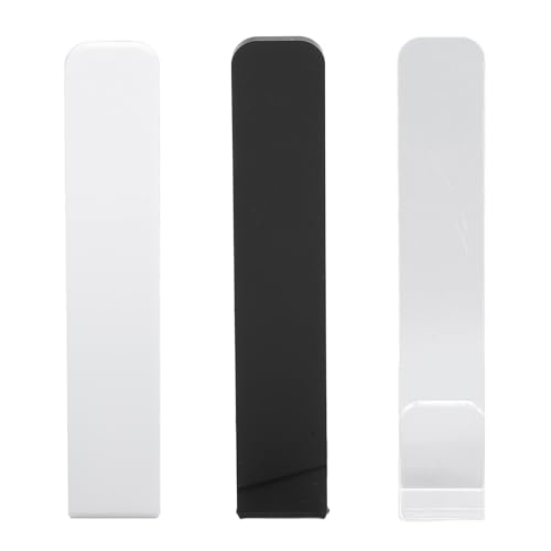Fabater Acrylhuthaken Verbesserte Stabilitätskleber -Kleiderbügel -Organisatoren für Schlafzimmer Schrank 3 PCs V Form Baseball Cap Hooks (schwarz und weiß transparent) von Fabater